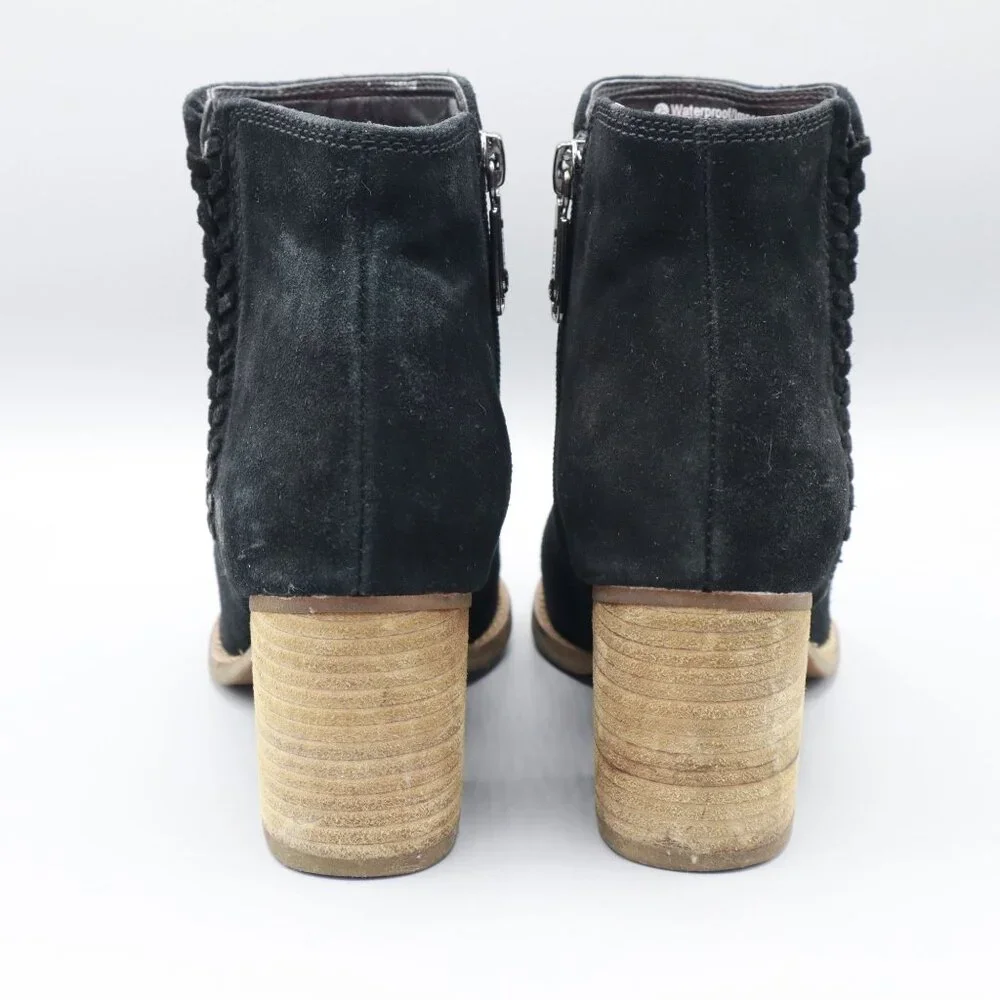 Blondo Nina Waterproof Suede Boot‎ Womens 7M Black Casual Boho Bohemian Classic
